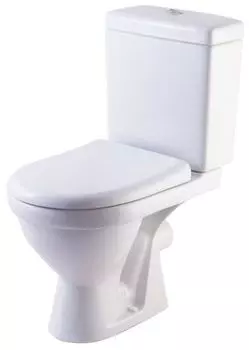 Унитаз Rosa НЕРО ЛЮКС (с микролифтом) горизонт. вып. с арматурой Oliveira, сиденье дюропласт, белый (Вн УнБ27)