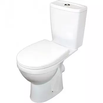 Унитаз Rosa РИО горизонт. вып., 2-х реж. ар-а Уклад, сиденье полипропилен Уклад, белый (Вн УнБ54)