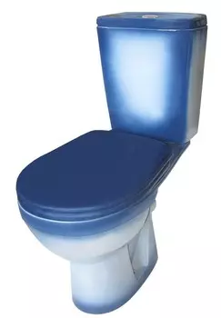 Унитаз Rosa РИО горизонт. выпуск, 2-х реж. арматура Уклад синий (Вн УнкСн 103)