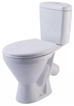 Унитаз Rosa СТАНДАРТ косой вып. с арматурой, сиденьем "Уклад", креплением, белый (Вн УнБ36)