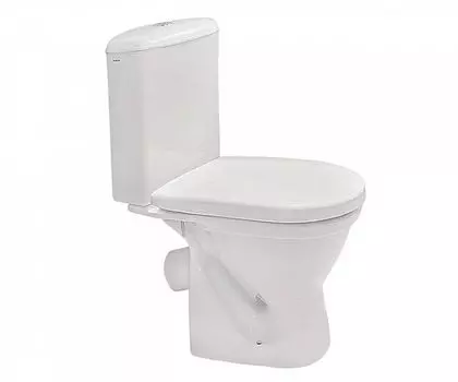 Унитаз Santek АЛЬКОР косой выпуск, 2-х режимная арматура, сиденье полипропилен (WH302196)