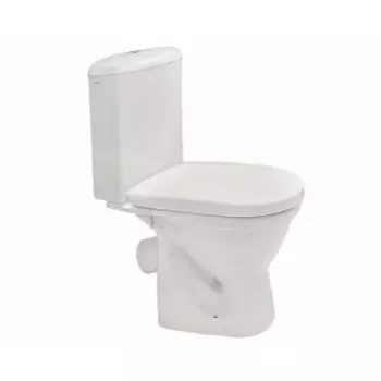 Унитаз Santek АЛЬКОР косой выпуск, 2-х режимная арматура, сиденье полипропилен (WH302196)