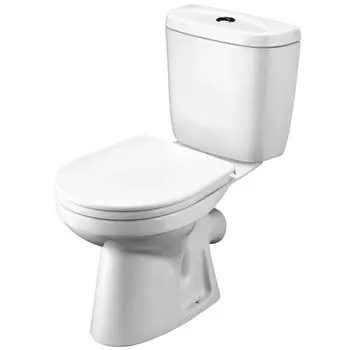 Унитаз Santek Анимо косой выпуск, 1-режимная арматура, сиденье полипропилен (WH110032)