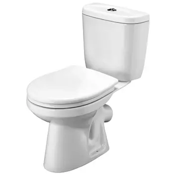 Унитаз Santek Анимо с микролифтом косой выпуск, 2-х режимная арматура, сиденье дюропласт (WH302137)