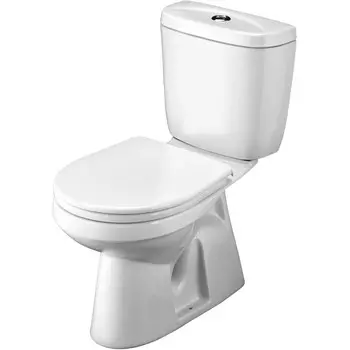 Унитаз Santek АНИМО в пол, эконом., 1-режимная арматура, сиденье полипропилен (WH110038)