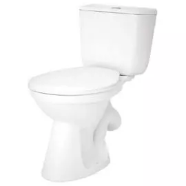 Унитаз Santek БРИЗ накл. вып. нижн.подв. эконом. 1-реж. с сиденьем полипроп. (WH202569)