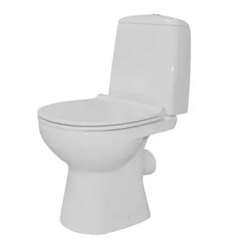 Унитаз Santek Цезарь 2-х режимная арматура, дюропласт, soft-close, тонкое (WH302415)