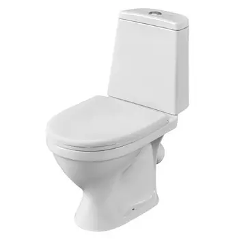 Унитаз Santeri Прайм косой выпуск, с 2-режимной кнопочной арматурой и сиденьем полипропилен (1.P205.4.S00.00B.F)