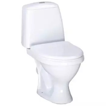 Унитаз Santeri Соната косой выпуск с кнопочной арматурой и сиденьем (1.P201.2.S00.00B.F)