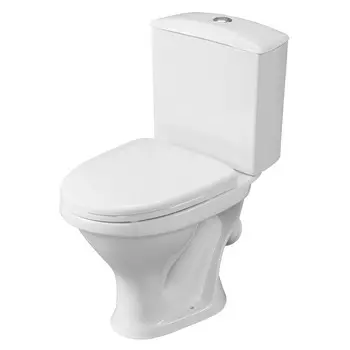 Унитаз Santeri Вест косой выпуск, с кнопочной арматурой и сиденьем (1.P201.8.S00.00B.F)