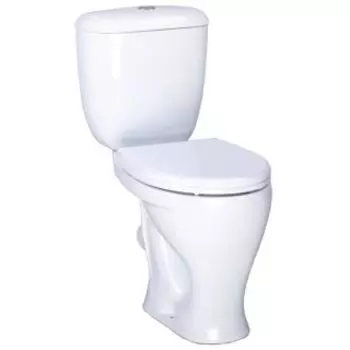 Унитаз Santeri Воротынский косой выпуск, с кнопочной арматурой и сиденьем, белый крап (1.P401.7.S01.00B.F)