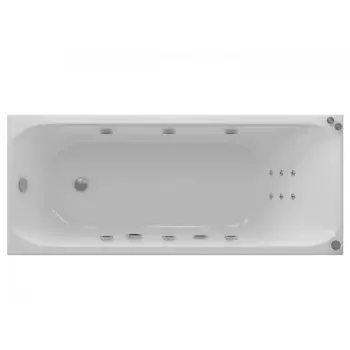 Ванна Aquatek Альфа 170 гидромасс.ПН с фр.экр. (слив слева) (ALF170-0000007)
