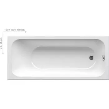 Ванна Ravak CHROME 160х70см белая (ножки CY00000000 отдельно) C731000000