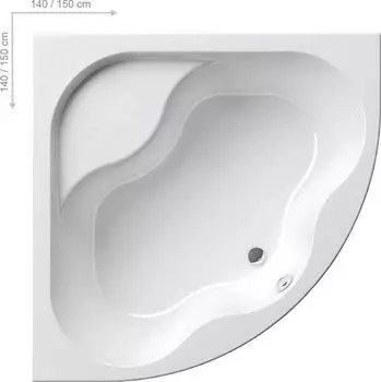 Ванна Ravak Gentiana 150х150см белая (ножки CY65000000 отдельно) (CG01000000)
