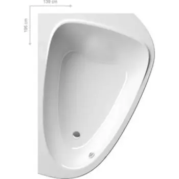 Ванна Ravak LOVE STORY II 196х139см правая, белая (ножки CY75000000 отдельно)