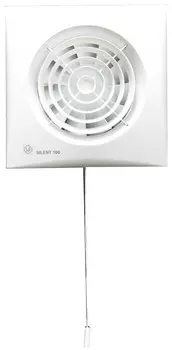 Вентилятор вытяжной Soler & Palau Silent-100 CMZ шнуровой выключатель (белый)