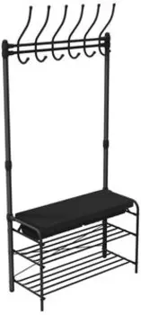 Вешалка Nika ВПШ2/Ч-К черный/матовый черный