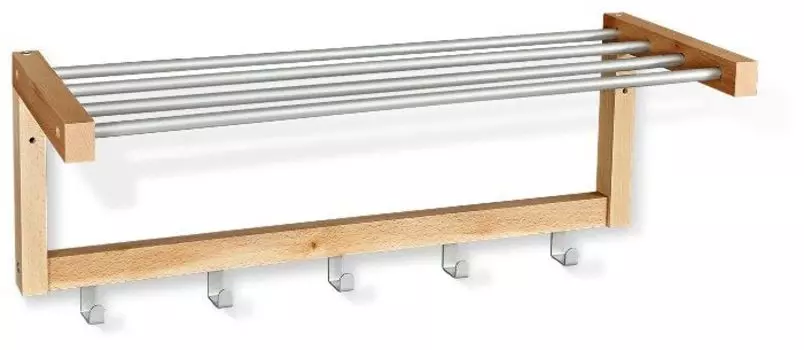 Вешалка Sheffilton Альберо SHT-WH4 прозрачный лак/алюм.металлик