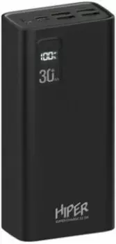 Внешний аккумулятор Hiper Fast 30000 черный