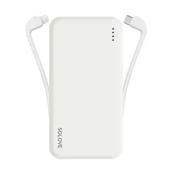 Внешний аккумулятор Solove W7 10000мAч белый