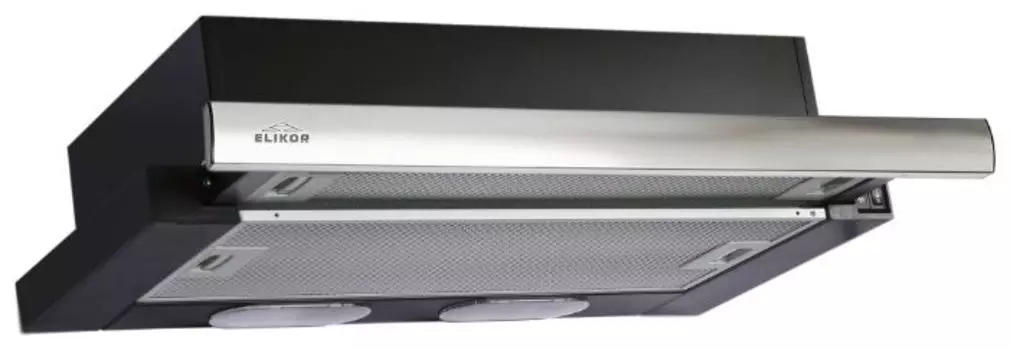 Встраиваемая вытяжка Elikor Интегра 50 черный / нержавеющая сталь
