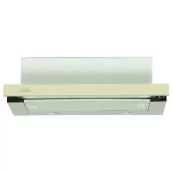 Встраиваемая вытяжка Elikor Интегра GLASS 45Н-400-В2Г нерж / бежевое стекло