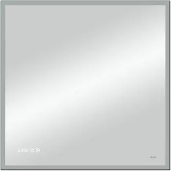 Зеркало Reflection Ghost с LED подсветкой, сенсором и часами 800х800