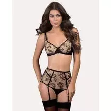 Бра с мягкими чашками и усилителем из спонжа Shannon (nero/nude, 3D)