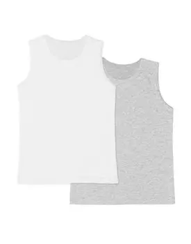 Набор из 2-х маек Basic (bianco/grigio melange, 2)