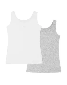 Набор из 2-х маек Basic (bianco/grigio melange, 3)