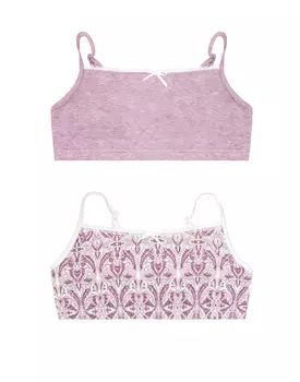 Набор из 2-х полутопов Pattern (lilac melange, 2)