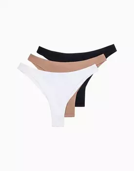 Набор из 3-х бразилиано средней посадки с высоким вырезом бедра MD706