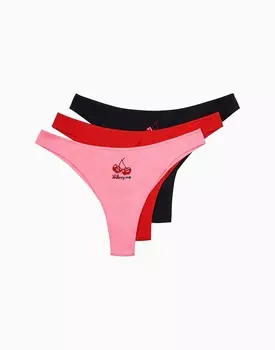 Набор из 3-х бразилиано средней посадки с высоким вырезом бедра MD703