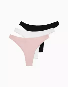 Набор из 3-х бразилиано средняя посадка с высоким вырезом бедра MD845