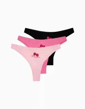 Набор из 3-х бразилиано средняя посадка с высоким вырезом бедра MD963