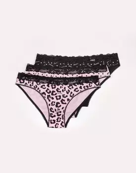 Набор из 3-х слипов средней посадки Leona