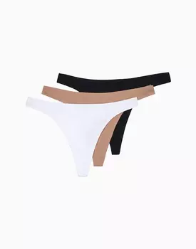 Набор из 3-х стрингов средней посадки с высоким вырезом бедра MD706