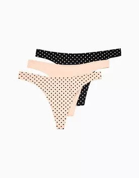 Набор из 3-х стрингов средней посадки с высоким вырезом бедра MD359