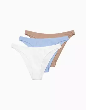 Набор из 3-х танга средней посадки с высоким вырезом бедра MD772