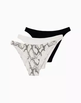 Набор из 3-х танга средняя посадка с высоким вырезом бедра MD771