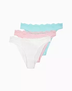 Набор из 3-х танга средняя посадка с высоким вырезом бедра MD941