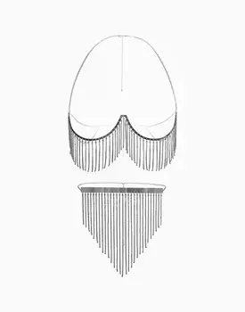 Открытый бюстгальтер и пояс CD680