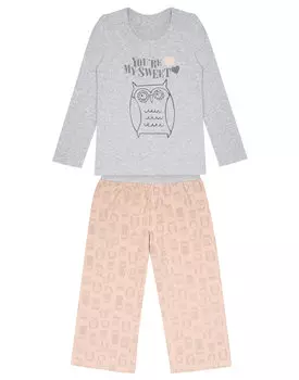 Пижама Sweet Owl (grigio melange, 1)