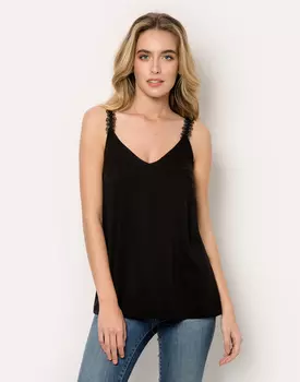 Топ на тонких кружевных бретелях Amelea (nero, 3)