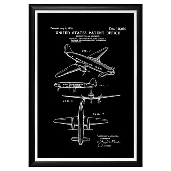 Арт-постер патент кларенса джонсона на самолет 1939