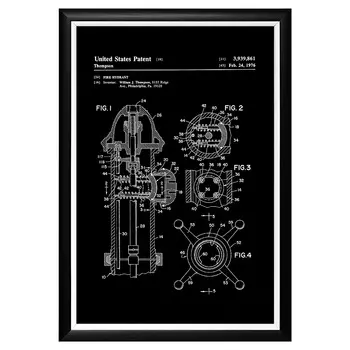 Арт-постер патент на пожарный гидрант