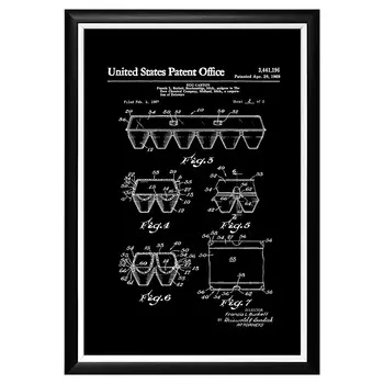 Арт-постер патент на яичный короб 1969