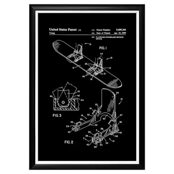 Арт-постер патент на сноуборд 1995