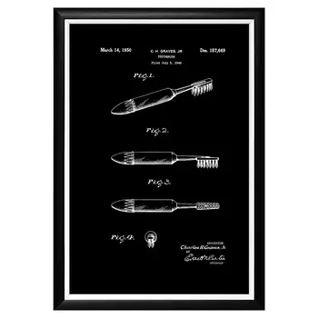 Арт-постер патент на зубную щетку