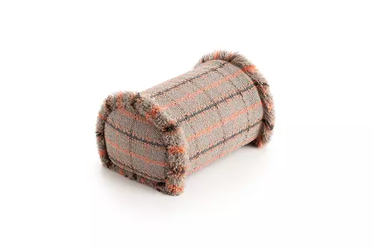 Большая подушка-рол Tartan Terracotta